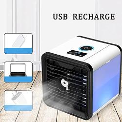 ENOKER Portable Air Conditioner,Chillbox,Artic Air Personal Air Cooler with Humidifiers and 7 Colors LED Mood Light,Mini Quiet Air Cooling Fan for Bedroom,Car,Outdoor,Office etc.