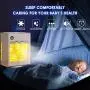 Tragbarer Luftkühler, Tragbarer Luftklimaanlagen-Schreibtischlüfter, Persönlicher Mini-Evaporative-Luftkühler mit LED-Display, Nachtlichtern & Wasserbehälter, Super-Leise Selbstdrehung Küchendeftiger für Schlafzimmer Büro Outdoor