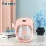 Bunte Portabler Luftkühler, Verdunstungskühler Ventilator, 3 Windstärken & 2 Nebelebenen, Luftbefeuchter, Nachtlicht, wiederaufladbarer Akku, persönlicher Luftkühler für Zuhause/Büro/Draußen, Weiß