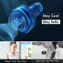 Bladeless Portable Neck Fan, Hands Free 9600 mAh Rechargeable Mini USB Personal Fan, 360° Cooling Necklace Fan 3 Speeds Hanging Neck Fan for Outdoor Sports Travel (Blue)