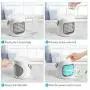 Climatiseur Portable 4 en 1 Mini Ventilateur Rafraîchissant avec 4 Plateaux Glace, Rechargeable USB, Rafraîchisseur Évaporatif Silencieux avec 7 LED et Fonctionnement sur Pile pour Usage Domestique/Bureau
