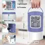Personal Air Cooler, Portable Air Conditioner Fan, Small Space Evaporative Air Cooler with Timing, 3 Speeds Quiet Humidifier Misting Fan, Desktop Cooling Fan for Room, Home, Office, Dorm