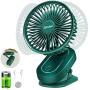 Clip on Fan Gitsiee Rotatable Personal Fan with 3 Speeds Battery Operated Auto Oscillation Mini Fan Portable Clip Fan Stroller Fan for Outdoor Camper Indoor Treadmill Personal Office Desk