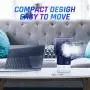 EEIEER Air Conditioner Fan Personal Evaporative Cooler Circulator 3 Speeds 2/4H Timer 7 Colors LED Light 2 Misting Modes Humidifier Quiet Mist Cooling Desk Fan for Home Office Room