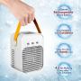 Personal Air Cooler, USB Air Conditioner Fan with 3-Speed, Quiet Air Cooler Misting Fan with Handle for Home Room Office