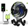 Ventilateur Portable pour Pousse à Bébé - Peut également servir de batterie externe, Ventilateur Miniature de 12000mAh, Ventilateur Petit pour Lit, USB Rechargeable, Ventilateur Fonctionnant sur Batterie avec Trépied Flexible, Ventilateur à Clip pour Pous Ventilateur Portable pour Pousse à Bébé - Peut également servir de batterie externe, Ventilateur Miniature de 12000mAh, Ventilateur Petit pour Lit, USB Rechargeable, Ventilateur Fonctionnant sur Batterie avec Trépied Flexible, Ventilateur à Clip pour Pous