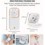 Mini USB Rechargeable Portable Necklace Fan with Function 3 Speeds Wind Adjustable, Desk Fan with Cell Phone Stand for Women Girls Office Outdoor Travel