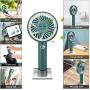 Vent Manuel Rechargeable Compact MOHOO Mini Ventilateur Portable 4 Vitesse avec Support Rotatif, Lanière et Grille Amovible pour Bureau Maison Bureau Extérieur Plage Voyage Vent Manuel Rechargeable Compact MOHOO Mini Ventilateur Portable 4 Vitesse avec Support Rotatif, Lanière et Grille Amovible pour Bureau Maison Bureau Extérieur Plage Voyage