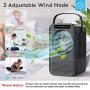Personal Air Cooler, Evaporative Air Cooler, Portable Air Conditioner with LCD Display. 600ML Desktop Air Conditioning Fan with 3 Speeds. Small Space Humidifier Misting Fan for Room Home Office Dorm