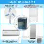 Portable Air Conditioner Cooling Fan Mini Rechargeable Blast Personal Air Cooler Evaporative AC Unit Cordless Desktop Fan with 4 Speeds Motion Sensor for Small Room Home Office Camping(Blue) Portable Air Conditioner Cooling Fan Mini Rechargeable Blast Personal Air Cooler Evaporative AC Unit Cordless Desktop Fan with 4 Speeds Motion Sensor for Small Room Home Office Camping(Blue)