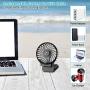 YND Handheld Fan Mini Fan 4000mAh Portable Fan with LCD Display USB Personal Fan with Lanyard Battery Operated Fan 4 Speeds Adjustable Foldable Desk Fan for Office Home Outdoor Travel Camping