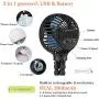 Ventilateur Portable Mini Main, Ventilateur pour Pousse Bébé, Ventilateur pour Voiture, Ventilateur de Bureau, Avec Trépied Flexible pour Pousse, Étudiants, Lit, Vélo, Caisse-ferme, Voiture, USB ou Alimentation par Batterie (Noir) Ventilateur Portable Mini Main, Ventilateur pour Pousse Bébé, Ventilateur pour Voiture, Ventilateur de Bureau, Avec Trépied Flexible pour Pousse, Étudiants, Lit, Vélo, Caisse-ferme, Voiture, USB ou Alimentation par Batterie (Noir)