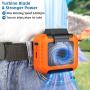 OPOLAR Mini Personal Waist Clip Fan/Necklace Fan 2 in 1, 6200RPM Strong Airflow, 6000mAh Rechargeable Battery Operated, USB Belt Shirt Cooling Body Fan Portable for Outdoor Camping Working