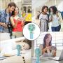 portable fan, handheld mini fan rechargeable, 3 adjustable speed portable mister for outdoors, Personal fan of exquisite fashion for travel, outdoor hiking (blue)