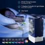 Mini Air Conditioner Fan, Evaporative Air Cooler with 4000mAh Battery & Remote,Personal Air Conditioner