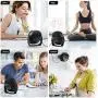 SmartDevil Kleiner USB Schreibtischventilator, 3 Geschwindigkeiten, Tragbarer Klemm-Schreibtischventilator mit Klemmfunktion, Dual 360° Einstellung, leise Betriebsbereitschaft, für Zuhause, Büro, Auto, Outdoor, Reisen (Schwarz)