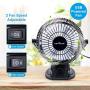 KEYNICE USB Desk Fan, 4 Inch Table Fans, Mini Clip on Fan, Portable Cooling Fan with 2 Speed, USB Powered Stroller Fan, 360° Rotate USB Fan, Personal Quiet Electric Fan for Home Office Camping- Black