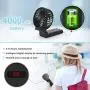 Mini Handheld Fan,Portable Foldable USB Fans with Smart Led Digital Display,Quiet Small Desk Fan with 4 Speed,Personal Rechargeable 4000mAh Battery Operated Fan for Office Outdoor Sport Home Traveling