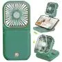 Mini-Vent-Powerbank, Tragbarer Ladegerät-Ventilator, Kleiner Handventilator, Schreibtischventilator, Wiederaufladbarer Ventilator, Grün