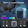 Portable Air Conditioner, Yiomar Fast Cooling Air Fan Humidifiers, Evaporative Air Cooler Fan with 3 Speeds, 7 Colors LED Light, Low db, Mini Personal Air Purifier Cooler Fan for Bedroom, Home, Office