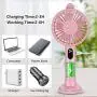Vent Manuel Portátil, Misteur Ventil USB Rechargeable 3 Vitesse, Vaporisateur Facial, Ventilateur Personnel avec Support Téléphone Portable pour Voyage Bureau