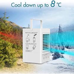 Portable Air Conditioner, 120°Auto Oscillation Personal Mini Air Cooler with 3 Wind Speeds, 700ML Water Tank, 5000mAh Battery Operated Evaporative Air Cooler, Perfect for Home Office Outdoor