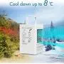 Climatiseur Portable, Oscillation Automatique 120° Mini Rafraîchisseur Personnel avec 3 Vitesse de Vent, Réservoir d'Eau de 700ML, Alimenté par Batterie 5000mAh, Rafraîchisseur Evaporatif Parfait pour la Maison le Bureau l'Extérieur Climatiseur Portable, Oscillation Automatique 120° Mini Rafraîchisseur Personnel avec 3 Vitesse de Vent, Réservoir d'Eau de 700ML, Alimenté par Batterie 5000mAh, Rafraîchisseur Evaporatif Parfait pour la Maison le Bureau l'Extérieur