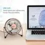 OPOLAR 4 Inch USB Small Desk Fan, Ultra-Quiet Design, with 360 Rotation, 3.8 ft Cable, Portable Cooling for Home & Office,Brown