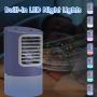 Portable Air Conditioner Fan, Evaporative Air Cooler, 3-in-1 Portable Air Cooler, 3 Speeds & 2/4H Timer Cooling Fan Portable for Home, Office, Bedroom, Travel(Purple)