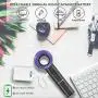 GIVERARE Bladeless Handheld USB-Ventilator, Mini Tragbarer Ventilator, Schreibtischventilator, Persönlicher Ventilator mit USB-Akku, 3-6 Arbeitsstunden, 3 Geschwindigkeiten, für Kinder Baby Reise Camping Büro Raum - Schwarz