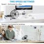 NUMIFUN 6-Inch Desk Fan Small Quiet Table Fan USB Powered Mini High Velocity Personal Fan for Desk Office Desktop Bedroom, Metal Design, 2 Speed, 360° Tilt Angel