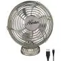 HUNTER Personal Retro USB Fan, 1 Speed Setting, 70 Degree Tilt Angle, 4'' inch, Brushed Nickel