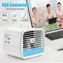 Ventilateur Portatif avec Humidificateur, Mini Ventilateur Rafraîchissant USB pour Bureau, Voiture, Camping - 3 Vitesse, Réservoir d'Eau 480ml, Lumière LED 7 Couleurs. Ventilateur Portatif avec Humidificateur, Mini Ventilateur Rafraîchissant USB pour Bureau, Voiture, Camping - 3 Vitesse, Réservoir d'Eau 480ml, Lumière LED 7 Couleurs.