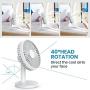 VersionTECH. Desk Fan, Small Quiet Fans Personal Portable USB Operated Cooling Mini Fan with 3 Speeds and 40° Adjustment for Table Desktop Office Home Car ( White )