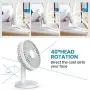 Vent de Bureau VersionTECH, Petit Ventilateur Silencieux USB, Mini Ventilateur Portatif pour Bureau, Table, Voiture, Office, Maison (Blanc)