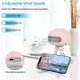 TAECCL Stroller Fan Portable Bladeless Fan Mini Handheld Fan with Flexible Tripod Clip on Stroller Fan 3 Speeds Rechargeable Battery Operated Fan for Stroller ,Car Seat,Crib,Bike and Desktop (Pink)