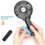 OPOLAR Handheld Portable Battery Operated Rechargeable USB Fan,Mini Personal Fan with 2200mAh Battery and 3 Settings for Travel Home and Office Use (Strong Wind, Adjustable Angle)- Black