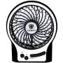 LETTON Portable Mini USB Fan Rechargeable Battery with 3 Speed LED Light for Home-Black LETTON Portable Mini USB Fan Rechargeable Battery with 3 Speed LED Light for Home-Black