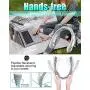 【3S Sofortkühlung】Tragbarer AC Kühlventilator mit Kühlchip, Freihändiges Nackenkühlventilator, Verstellbarer Winkel, USB-Aufladung, Tragbarer Reiseventilator für Sport, Outdoor, Arbeit, Fahren