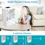 Tragbarer Luftkühler Ventilator, Kühlventilatoren, Persönlicher Luftkühler Mini mit Timer, 7 Farben Licht, 3 Geschwindigkeiten, leiser Luftbefeuchter, für Raum, Zuhause, Büro