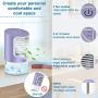 Personal Evaporative Air Cooler, Humidifier Portable Mini Space Air Conditioners Desk Fan with 3 Wind Speeds for Room Office Home Travel, Purple By Page Hodge (Purple)