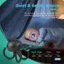 Tragbarer, rotorloser Ventilator mit Flexibelem Stativclip für Kinderwagen, Auto, Kinderbett, Fahrrad und Schreibtisch (Schwarz)
