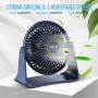 BESKAR 10000mAh Rechargeable Battery Operated Small Table Fan, 6-Inch Personal Quiet Fan with 36Hrs Long Working Time, 3 Speeds & Strong Airflow, Mini USB Desk Fan for Office Bedroom Home