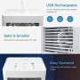 Kakeedoo Portable Air Conditioner Fan, Mini Evaporative Air Cooler 800ml Large Water Tank Desk Air Cooling Fan with 3 Speed Wind Humidifier for Home Bedroom Office Indoor Outdoor
