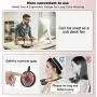 USB Personal Sport Neck Fan Portable, Duoai 2500mAh Battery Operated Small Hanging Rechargeable Foldable Mini Neckband Fans with Dual Head 3 Speed LED Light for Women kids office Travel Outdoor, Red