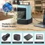 Refroidisseur Portable d'Air MOVTIP, Ventilateur Personnel, Mini Rafraîchisseur d'Air Évaporatif, Rafraîchisseur d'Air Miniature Silencieux, Ventilateur de Bureau, Rafraîchisseur d'Humidité pour Maison, Bureau, Chambre, Bleu Refroidisseur Portable d'Air MOVTIP, Ventilateur Personnel, Mini Rafraîchisseur d'Air Évaporatif, Rafraîchisseur d'Air Miniature Silencieux, Ventilateur de Bureau, Rafraîchisseur d'Humidité pour Maison, Bureau, Chambre, Bleu