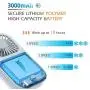 Vent portable 4-EN-1 pour cou et Mini ventilateur pliable électrique avec batterie externe 3000mAh et support de téléphone, Mini ventilateur portable à main, petit ventilateur de bureau rechargeable via USB, idéal pour le voyage et le bureau. Vent portable 4-EN-1 pour cou et Mini ventilateur pliable électrique avec batterie externe 3000mAh et support de téléphone, Mini ventilateur portable à main, petit ventilateur de bureau rechargeable via USB, idéal pour le voyage et le bureau.
