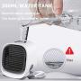 Personal Space Mini Evaporative Air Cooler, Portable Air Conditioner Fan with LED Light, 3 Speeds Portable Air Conditioners for Home Office Bedroom Outdoors Travel