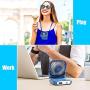 Handheld Mini Fan, Yolife Portable USB Rechargeable Cooling Fan Personal Strong Neck Fan with 3000mAh Power Bank, 180° Adjustable Angle 3 speed Fan for Office Table Travel Home Outdoor Camping (Blue)