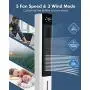 Sunday Living Evaporative Air Cooler - 42 Inch Tower Fan w/Cooling & Humidification, 50° Oscillation Swamp Fan 1.3 Gallon Water Tank, 3 Speed & 3 Mode Setting, 12 Hour Timer, Remote Control